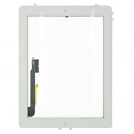 Vitre tactile blanche avec bouton home - iPad 4 Blanc - Photo 1