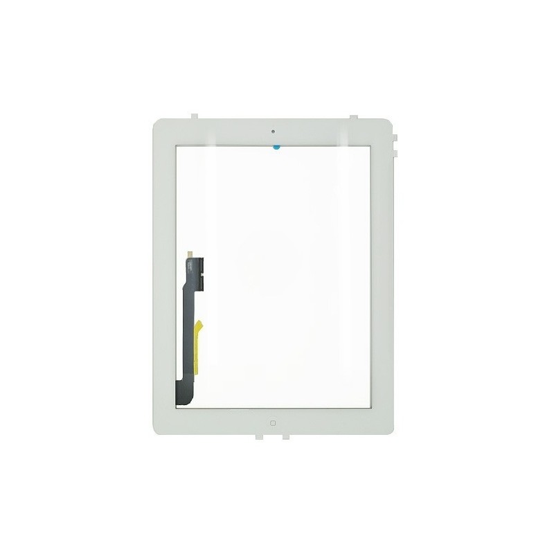 Vitre tactile blanche avec bouton home - iPad 4 Blanc - Photo 1