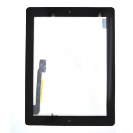 Vitre tactile noire avec bouton home - iPad 4 Noir - Photo 1