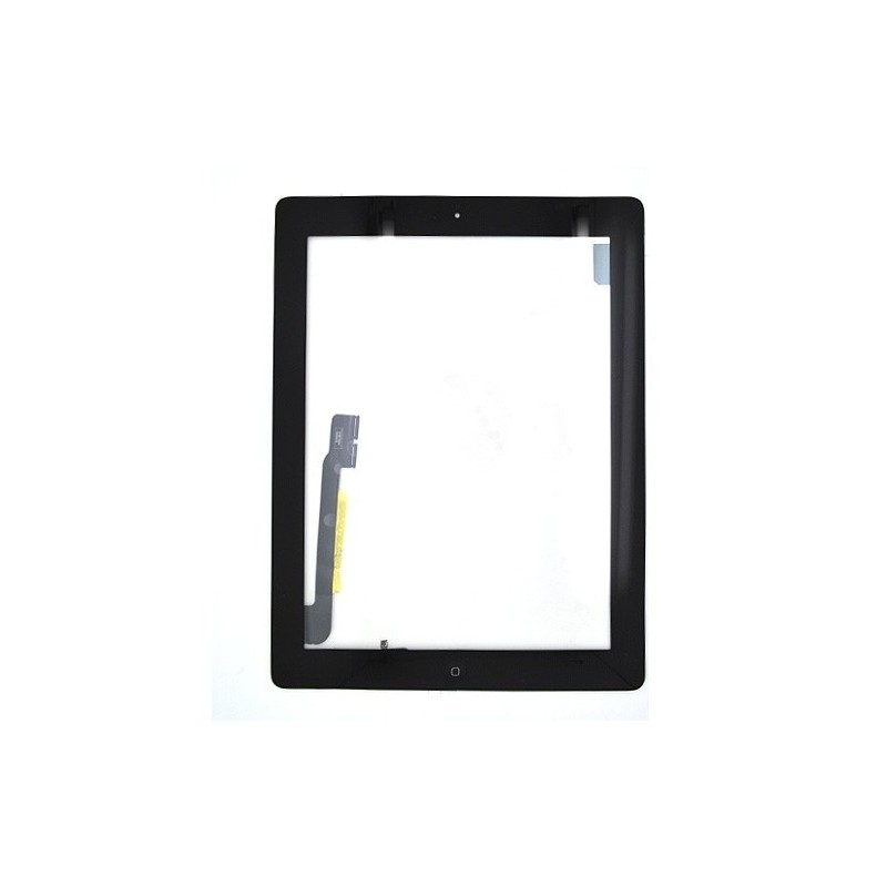 Vitre tactile noire avec bouton home - iPad 4 Noir - Photo 1