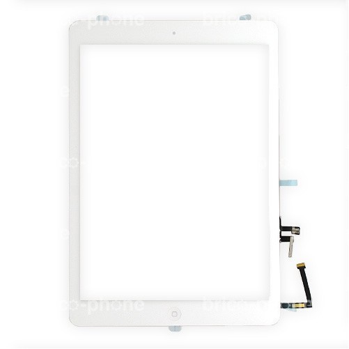 Vitre tactile blanche avec bouton home - iPad Air Blanc (Qualité Premium) - Photo 1