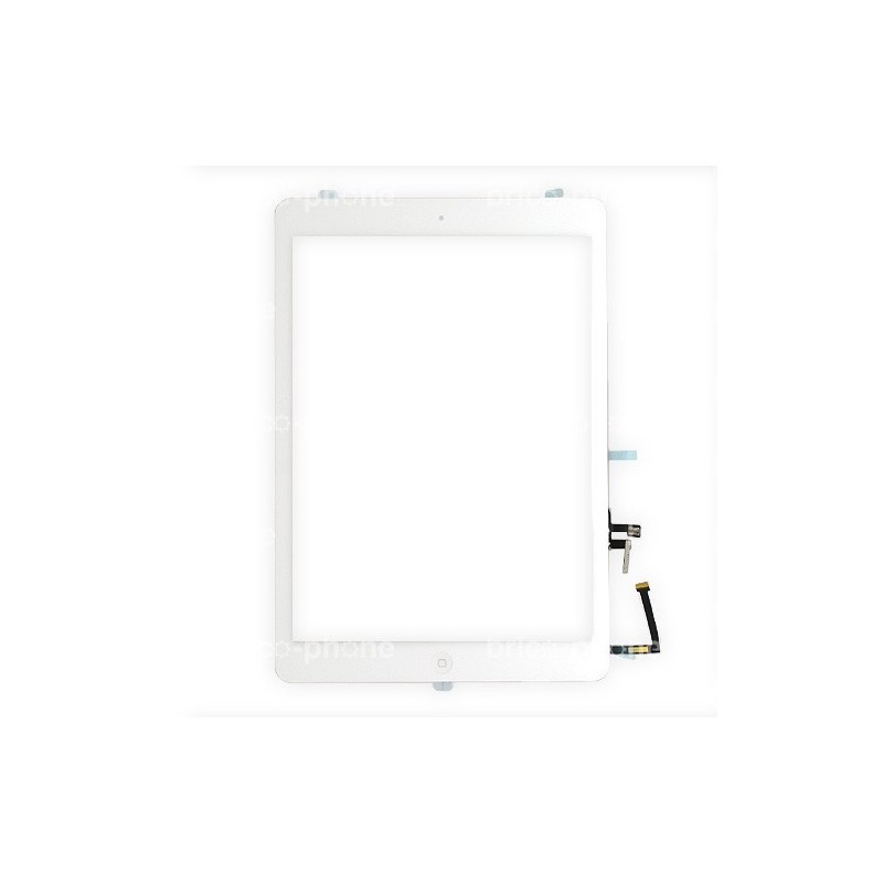 Vitre tactile blanche avec bouton home - iPad Air Blanc (Qualité Premium) - Photo 1