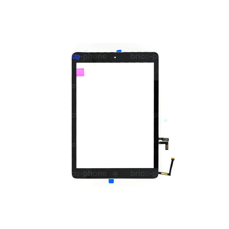 Vitre tactile noire avec bouton home - iPad Air Noir - Photo 1