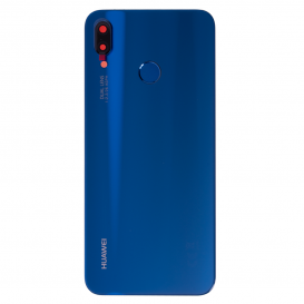 Vitre arrière avec lecteur d\'empreintes digitales pour Huawei P 20 Lite Bleu photo 1