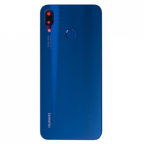 Vitre arrière avec lecteur d\'empreintes digitales pour Huawei P 20 Lite Bleu photo 1