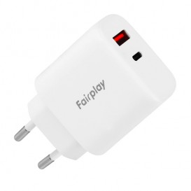 Chargeur secteur recharge rapide USB C + USB A - 65W photo 1