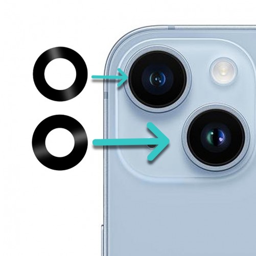 Vitres caméra arrière - iPhone 14 et 14 Plus photo 2