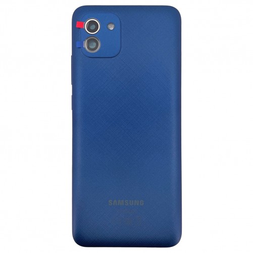 Coque arrière (Officielle) - Galaxy A03 - Bleue photo 1