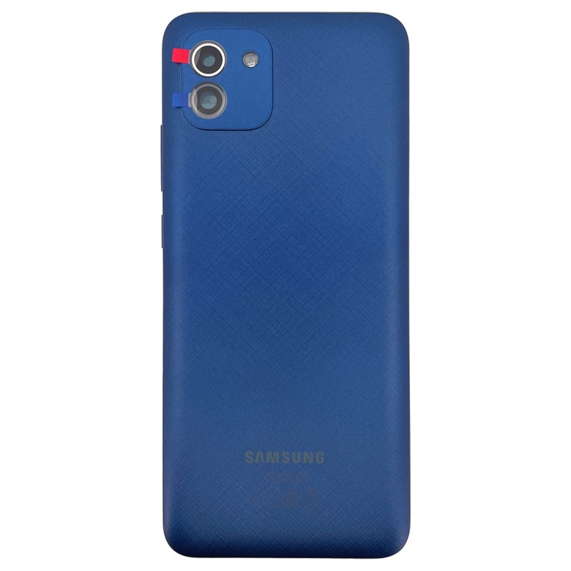 Coque arrière (Officielle) - Galaxy A03 - Bleue photo 1