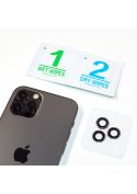 Verre trempé 3D Noir pour vitre caméra arrière - iPhone 15 Pro et 15 Pro