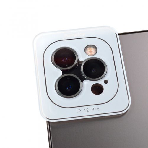 Verre trempé 3D Noir pour vitre caméra arrière - iPhone 15 et 15 Plus