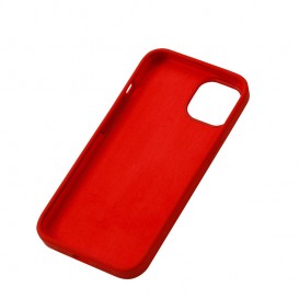 Housse silicone iPhone 12 et 12 Pro avec intérieur microfibres - Rouge de Mars photo 1