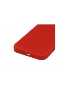 Housse silicone iPhone 14 Plus avec intérieur microfibres - Rouge de Mars photo 3