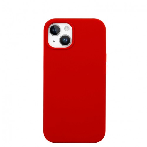Housse silicone iPhone 14 avec intérieur microfibres - Rouge de Mars photo 1
