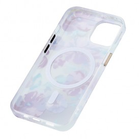 Coque iPhone 14 - Motif fleurs Violettes photo 1