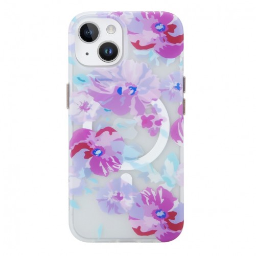 Coque iPhone 14 Pro - Motif fleurs Violettes photo 1