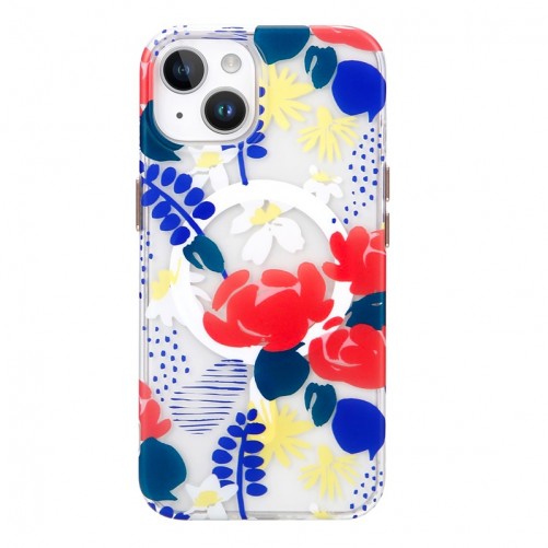 Coque iPhone 14 Pro - Motif fleurs Rouges photo 1