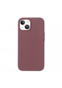 Coque en silicone iPhone 11 intérieur en microfibres - Prune photo 1