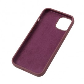 Coque en silicone iPhone 11 intérieur en microfibres - Prune photo 3