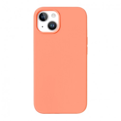 Coque en silicone iPhone X, XS intérieur en microfibres - Corail Orange photo 1