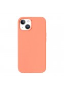 Coque en silicone iPhone X, XS intérieur en microfibres - Corail Orange photo 1