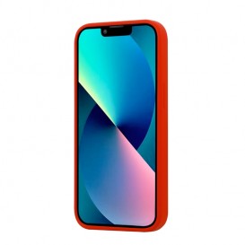 Coque en silicone iPhone XR avec intérieur en microfibres - Rouge de Mars photo 1