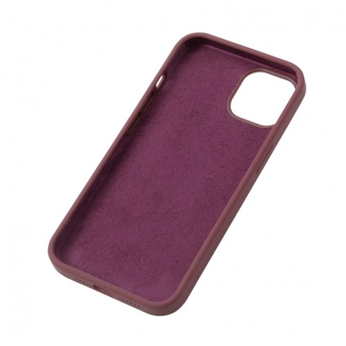 Coque en silicone iPhone XR avec intérieur en microfibres - couleur Prune photo 3