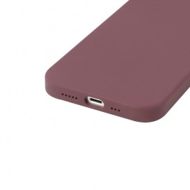 Coque en silicone iPhone XR avec intérieur en microfibres - couleur Prune photo 4