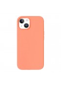 Coque en silicone iPhone 11 intérieur en microfibres - Corail Orange photo 1