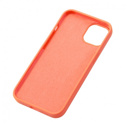 Coque en silicone iPhone 11 intérieur en microfibres - Corail Orange photo 3