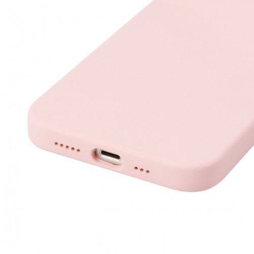 Coque en silicone iPhone XR intérieur en microfibres - Rose Pastel photo 4