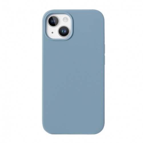 Coque en silicone iPhone 7, 8, SE2, SE3 intérieur en microfibres - Bleu Givré photo 1