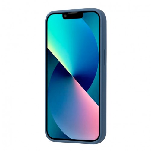 Coque en silicone iPhone XR intérieur en microfibres - bleu nuit photo 2