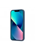 Coque en silicone iPhone XR intérieur en microfibres - bleu nuit photo 2