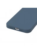 Coque en silicone iPhone XR intérieur en microfibres - bleu nuit photo 4