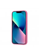 Coque en silicone iPhone X, XS avec intérieur en microfibres - Rose Fuschia photo 2