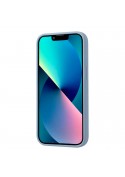 Coque en silicone iPhone XR intérieur en microfibres - Bleu Givré photo 2