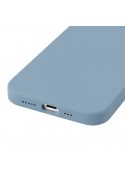 Coque en silicone iPhone XR intérieur en microfibres - Bleu Givré photo 4