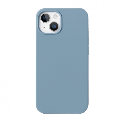 Coque en silicone iPhone 11 intérieur en microfibres - Bleu Givré photo 1