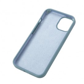 Coque en silicone iPhone 11 intérieur en microfibres - Bleu Givré photo 3