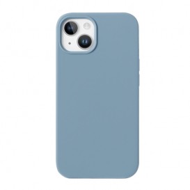 Coque en silicone iPhone X, XS intérieur en microfibres - Bleu Givré photo 1