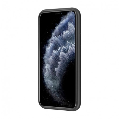 Coque en silicone iPhone 11 intérieur en microfibres - Noire photo 3
