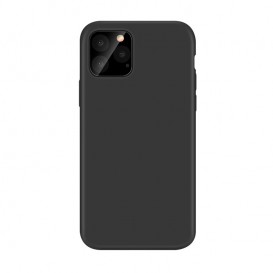 Coque en silicone iPhone X, XS intérieur en microfibres - Noir photo 1