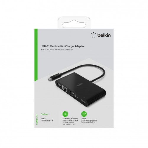 Adaptateur BELKIN USB-C 5 en 1 (VGA HDMI ETHERNET USB-C USB-A) photo 5