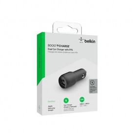 BELKIN chargeur de voiture ports USB-C et USB-A 37W photo 1