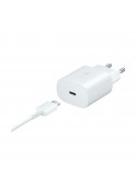 Chargeur ultra rapide USB-C 25W (Officiel) Samsung (avec câble) - Blanc photo 1