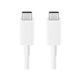 Câble charge rapide 25W USB-C vers USB-C (Officiel) Samsung 1,8m - Blanc photo 1