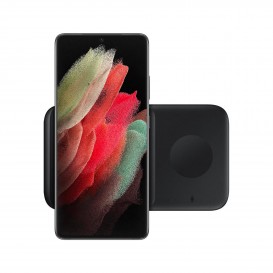Chargeur sans fil Samsung (Officiel) Duo Noir - Smartphone, montre et écouteurs photo 1