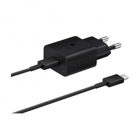 Chargeur secteur (Officiel)  Samsung USB-C 15W  avec câble - Noir photo 1