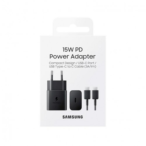 Chargeur secteur (Officiel)  Samsung USB-C 15W  avec câble - Noir photo 4
